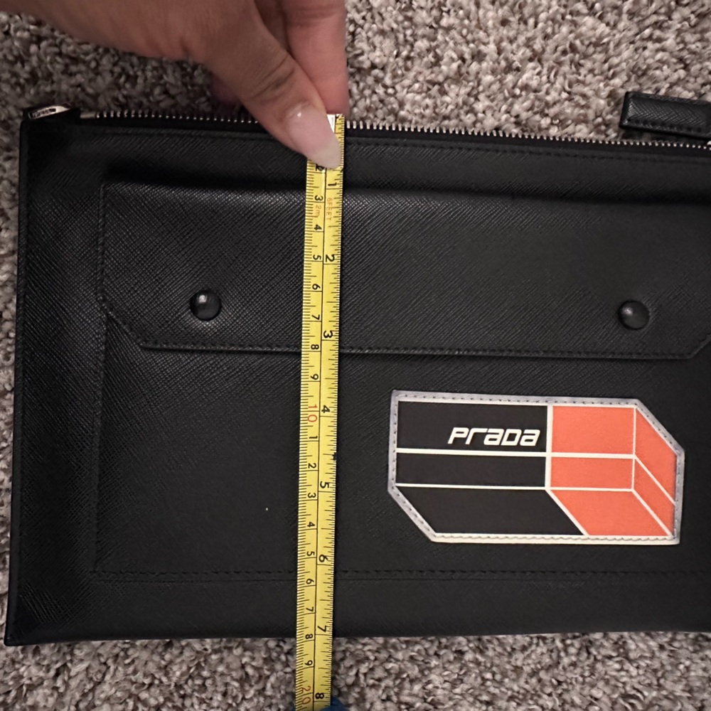 PRADA Saffiano Leather Clutch with Box; EUC - Picture 5 of 16